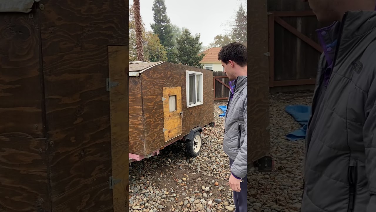 5x8” Teardrop camper trailer mini toy hauler cargo