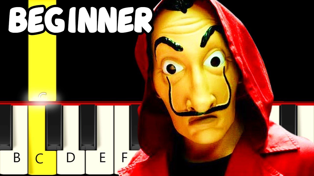 La Casa de Papel - Bella Ciao - Fast and Slow (Easy) Piano Tutorial - Beginner