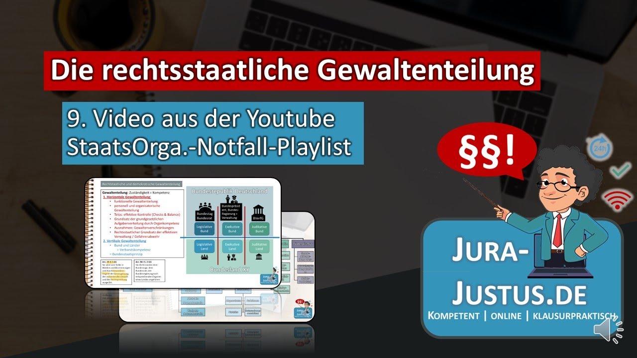Rechtsstaatliche Gewaltenteilung in der KLAUSUR:  9. Video Staatsorga.-Notfall-Playlist
