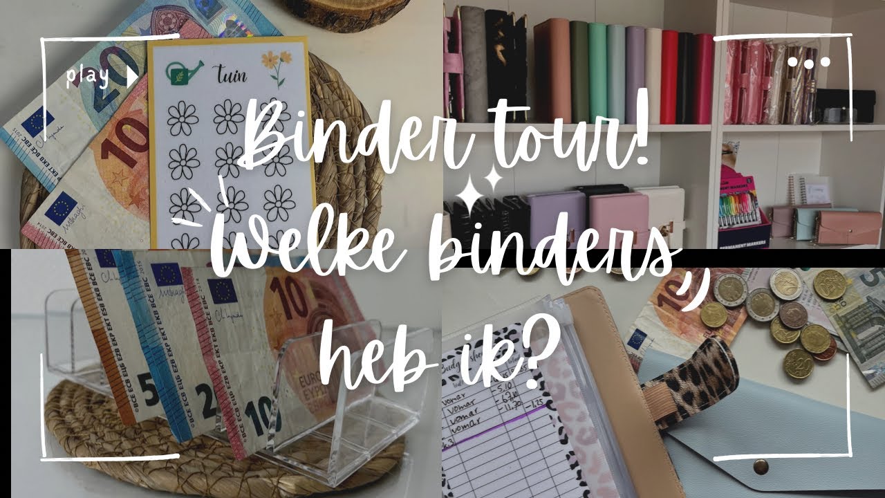 Binder tour | Welke binders heb ik? | Welke binders gebruik ik voor cashstuffen?