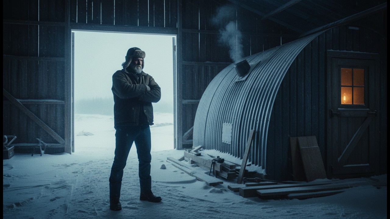 Il a Construit une Mini Cabane Quonset dans une Grange — et a Survécu à la Pire Tempête en 45 Ans