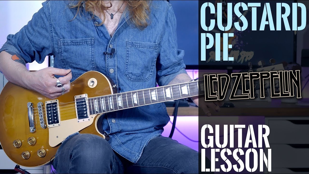 Как играть «Custard Pie» группы Led Zeppelin (полный урок игры на электрогитаре)