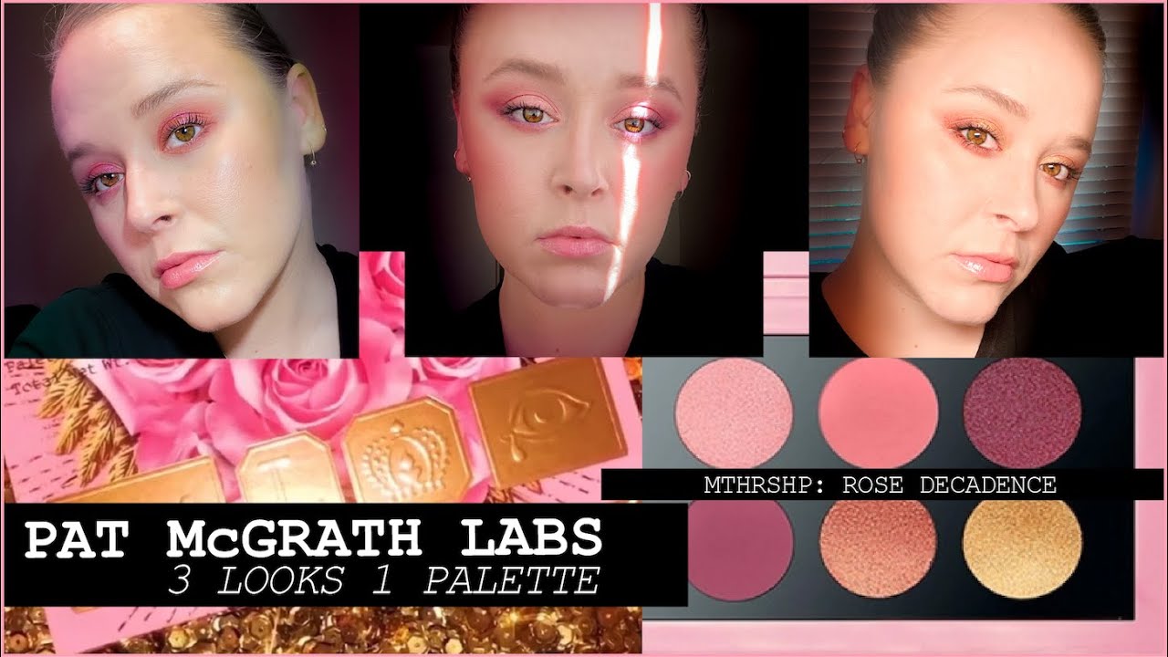 PAT McGRATH ROSE DECADENCE | 3 Looks, 1 Palette + Swatches | Warm smokey pink & orange eyeshadow