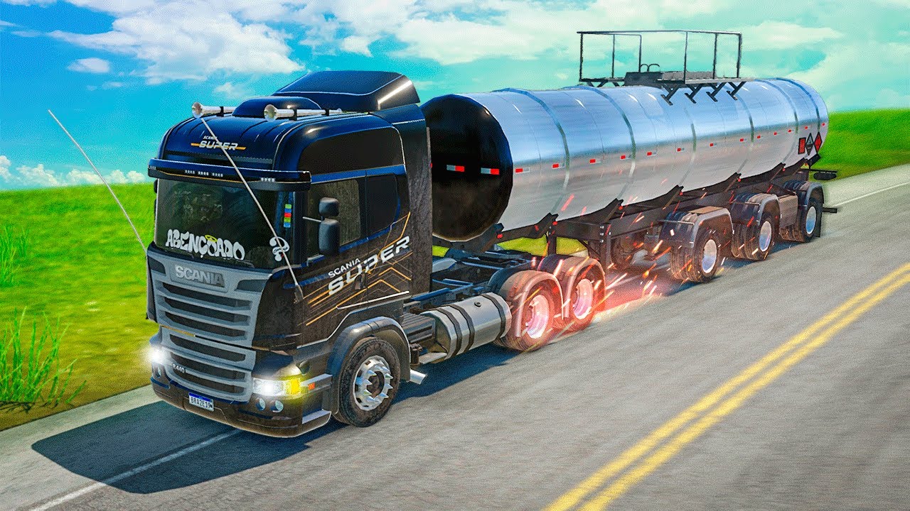 TRANSPORTEI UMA CARGA MUITO PERIGOSA no GLOBAL TRUCK ONLINE!!