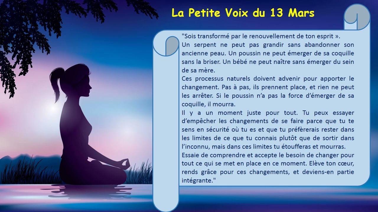 La Petite Voix Enchantée du  13 Mars