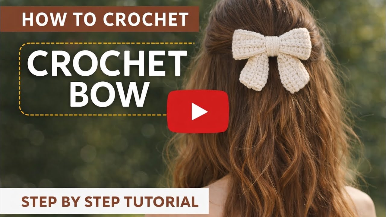 Easy Crochet Bow 🎀 | Cute Hair Bow Tutorial for Beginners