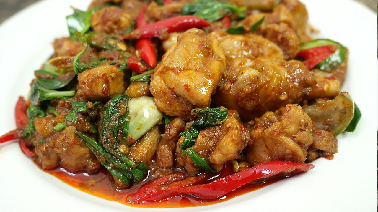 ไก่ผัดพริกแกง เมนูกับข้าว กับแกล้มหอมๆ พริกแกง วิธีทำง่ายๆ บอกบอกส่วนผสมทำตามได้แน่| เสือหิวChannel