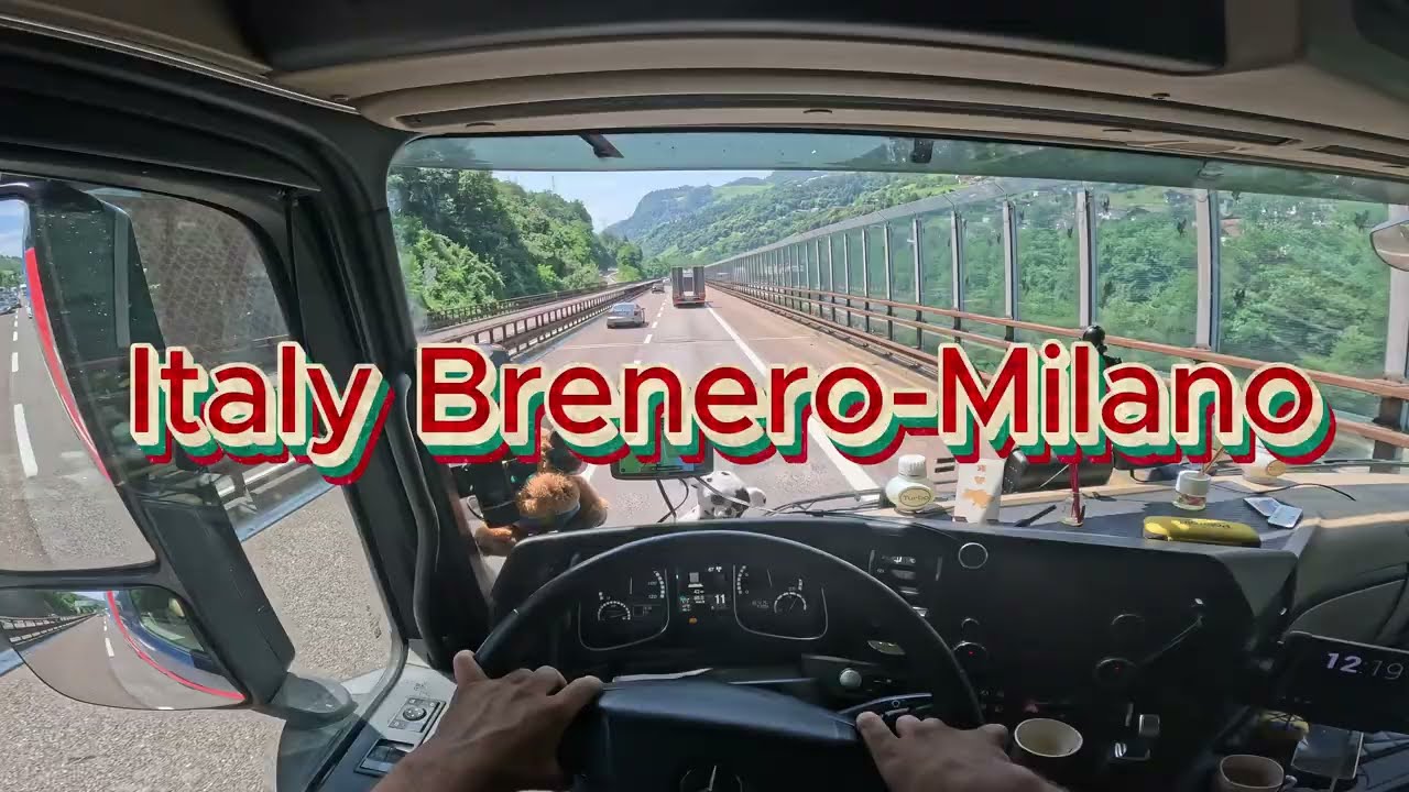 POV truckdriving!!!!!Amazing Italy