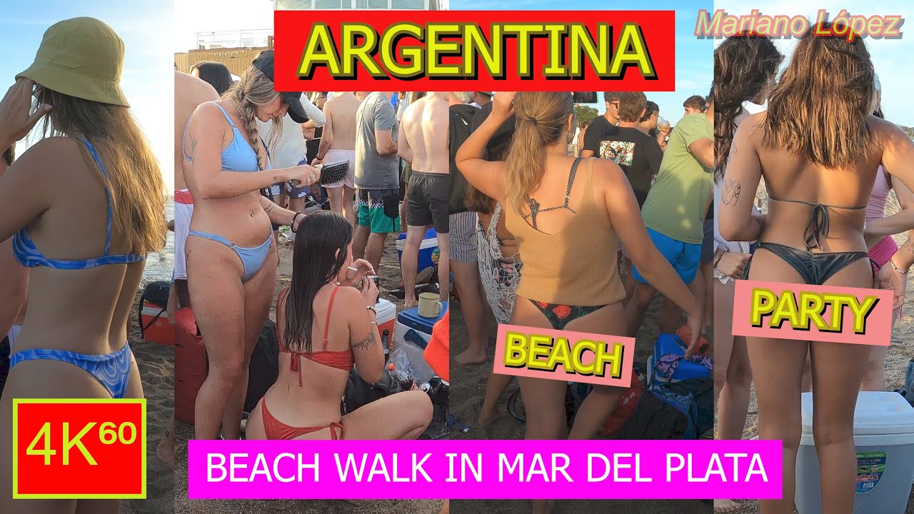 4K⁶⁰ - 👉 BEACH WALK ARGENTINA 🏖️ - Mar del Plata (Playas del Sur) - SUMMER ☀️ - Travel - VLOG 🌟 🇦🇷