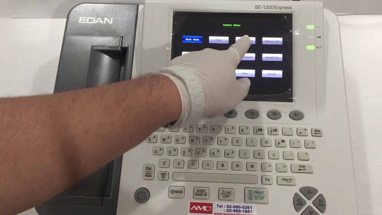การใช้งานเครื่องตรวจคลื่นไฟฟ้าหัวใจ. Ekg /se-1200Express