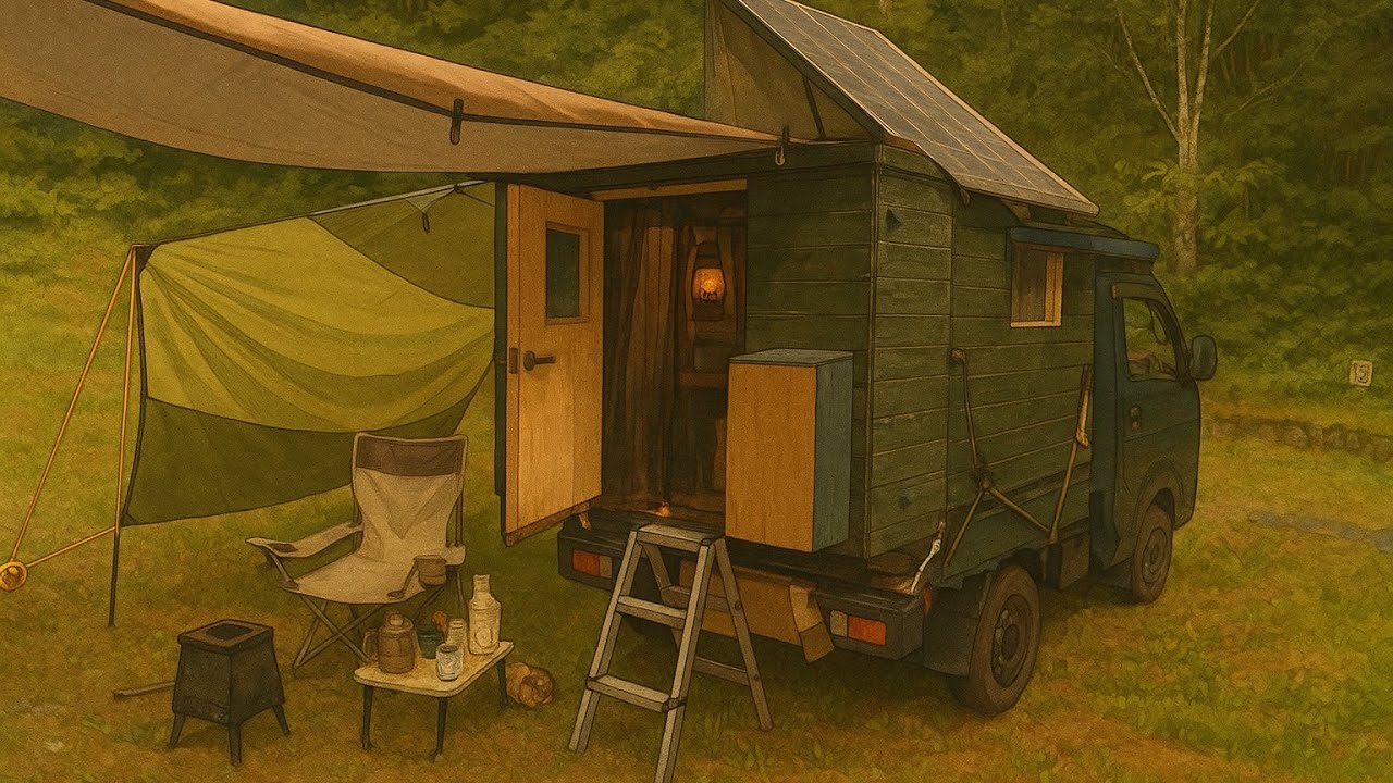 スーパーキャリイ・前回風雨で雨漏りをくらったキャンプ場へリベンジ🎵やっぱりキャンプは楽しい