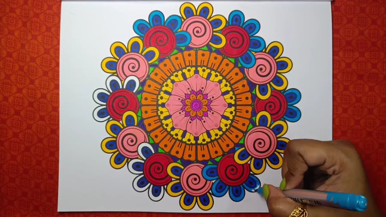Easy and Quick Mandala Art Tutorial🎨😍🌼