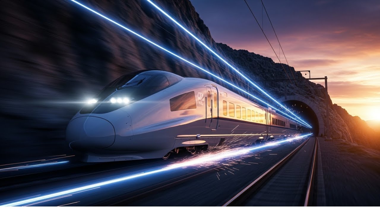 High Speed Bullet Train Mountain Tunnel Challenge