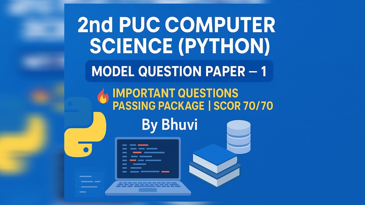 Important questions for 2nd PUC midterm examination | passing package| model paper 1