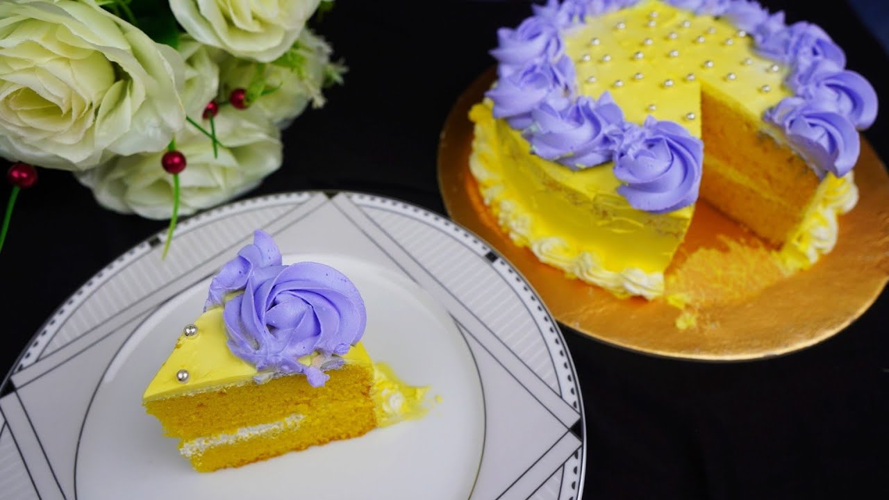 চুলায় তৈরি ৩ ডিমের বাটারস্কচ কেক | Butterscotch Cake | Butterscotch Cake Decoration Bangla Tutorial