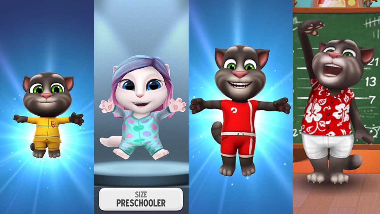 My Talking Tom2 vs My Talking Tom vs My Talking Angela Tom2, Tom & Angela Diffrent Sizes 2024 Ep3981