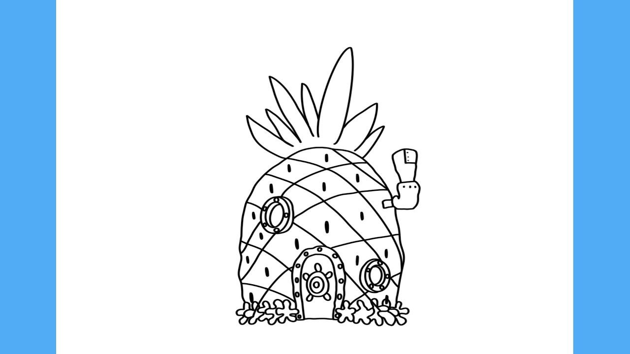 COMO DESENHAR A CASA ABACAXI DO BOB ESPONJA