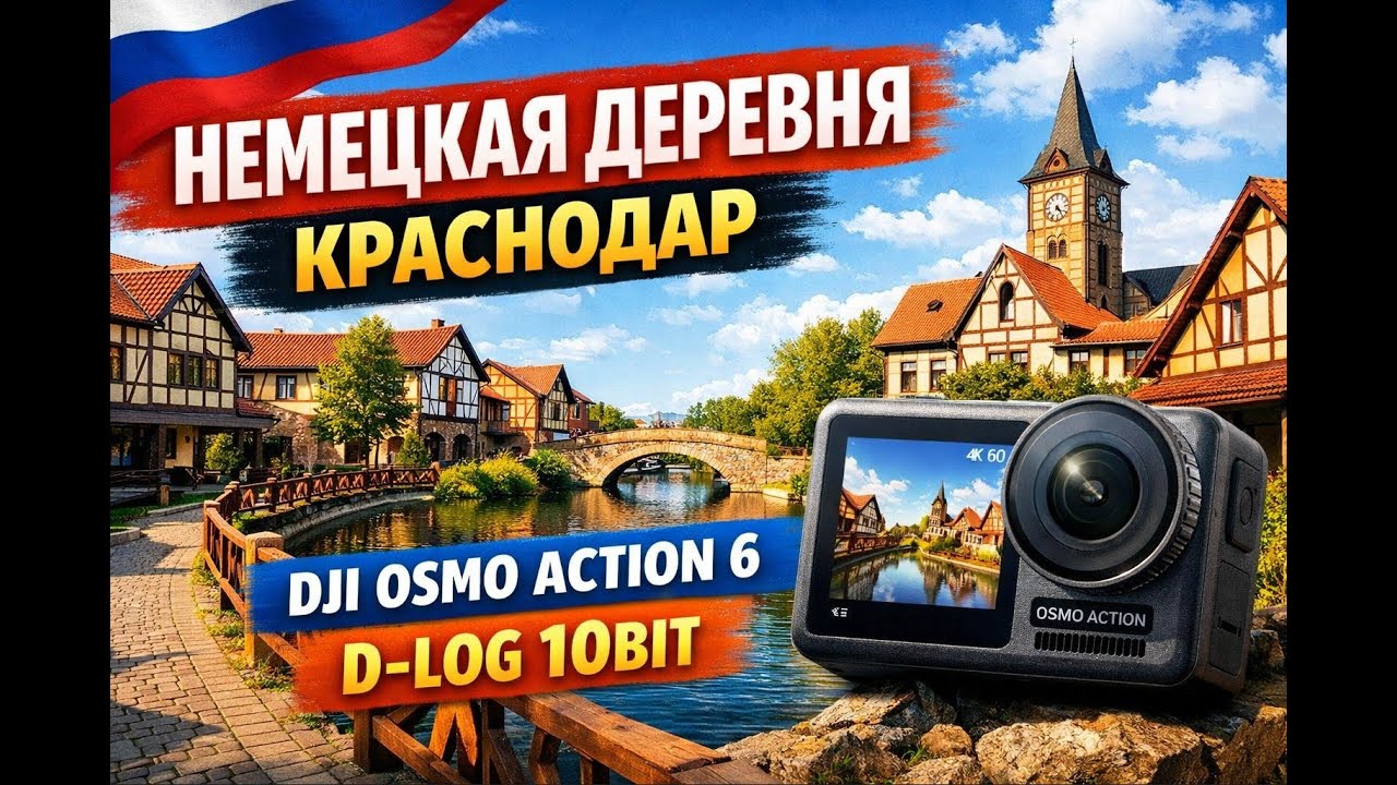 Немецкая деревня, Краснодар | DJI OSMO ACTION 6 | D LOD 10BIT