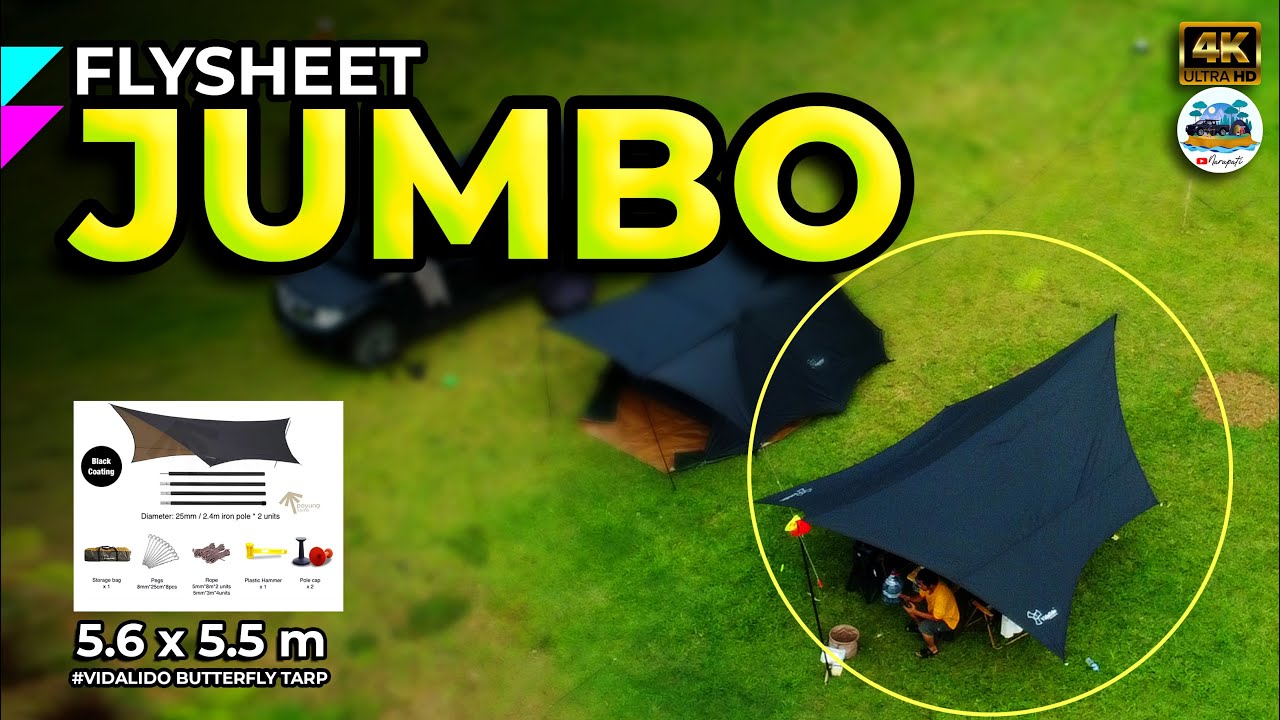 REVIEW FLYSHEET TERBAIK 2024 | Vidalido Butterfly Tarp dan Cara Pasang 