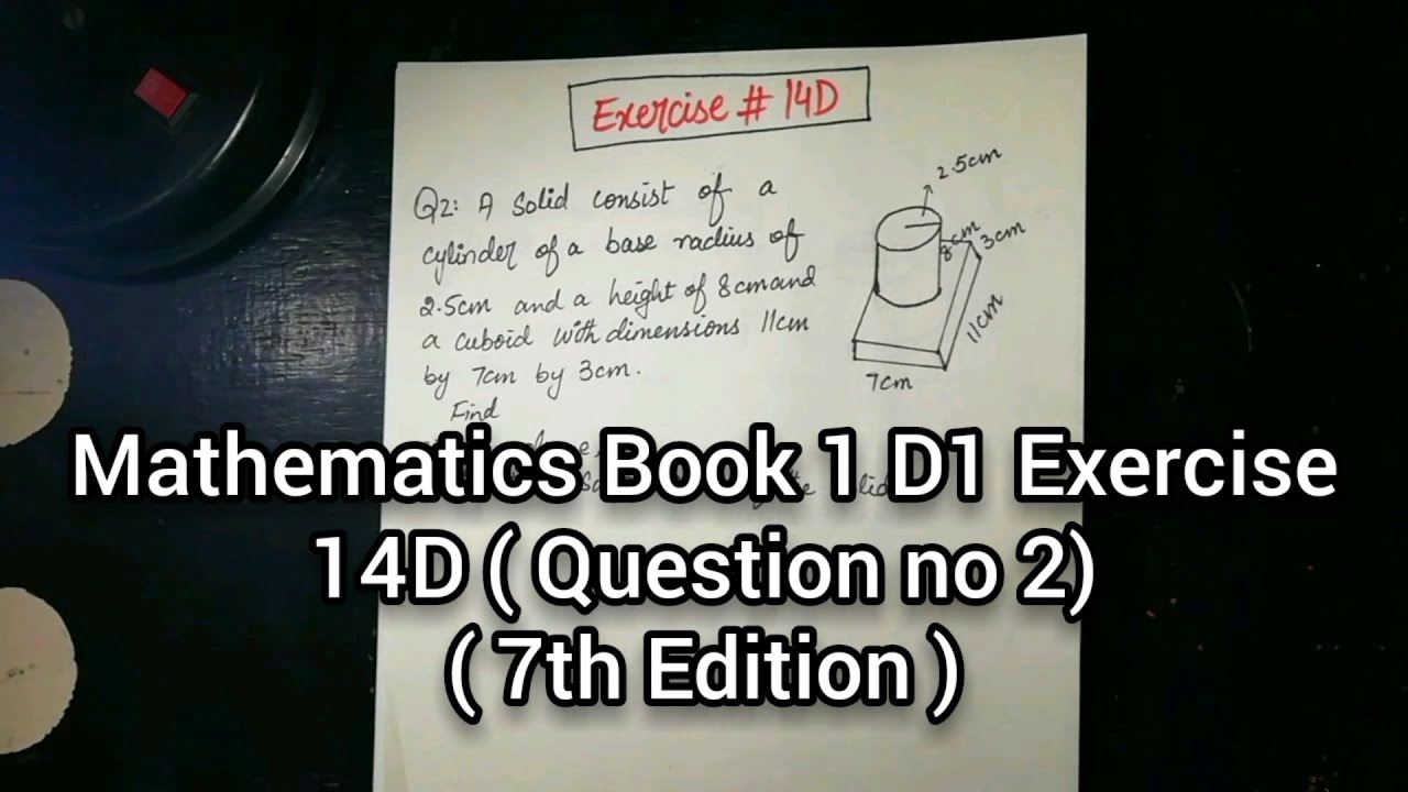 Mathematics book 1 D1 New Syllabus | 7th Edition | Exercise 14 D Question no 2 in Urdu