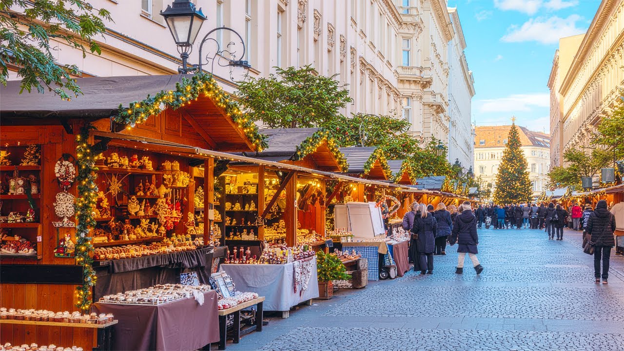 Budapest Christmas Market 4K Daytime Walking Tour 2025