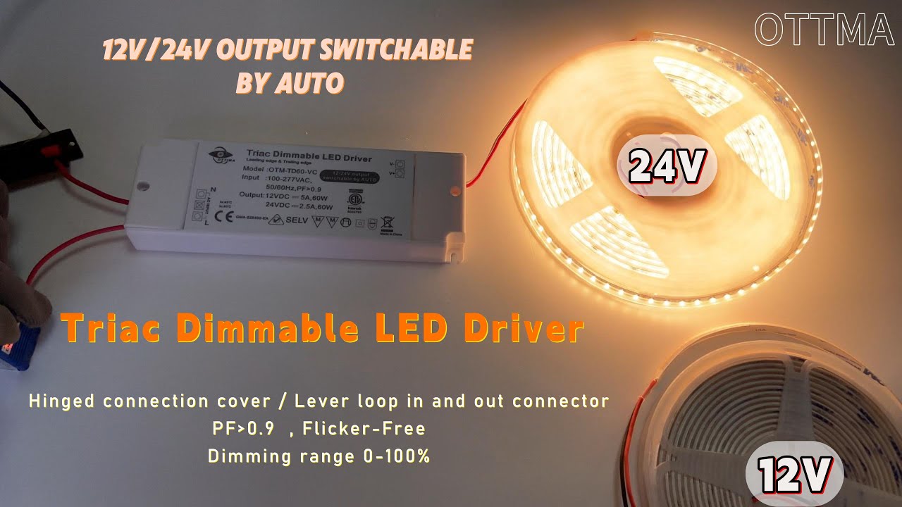 Stop Stocking 2 Drivers! OTTIMA's 12V/24V Auto-Switching Triac LED Driver#leddriver #ledpowersupply