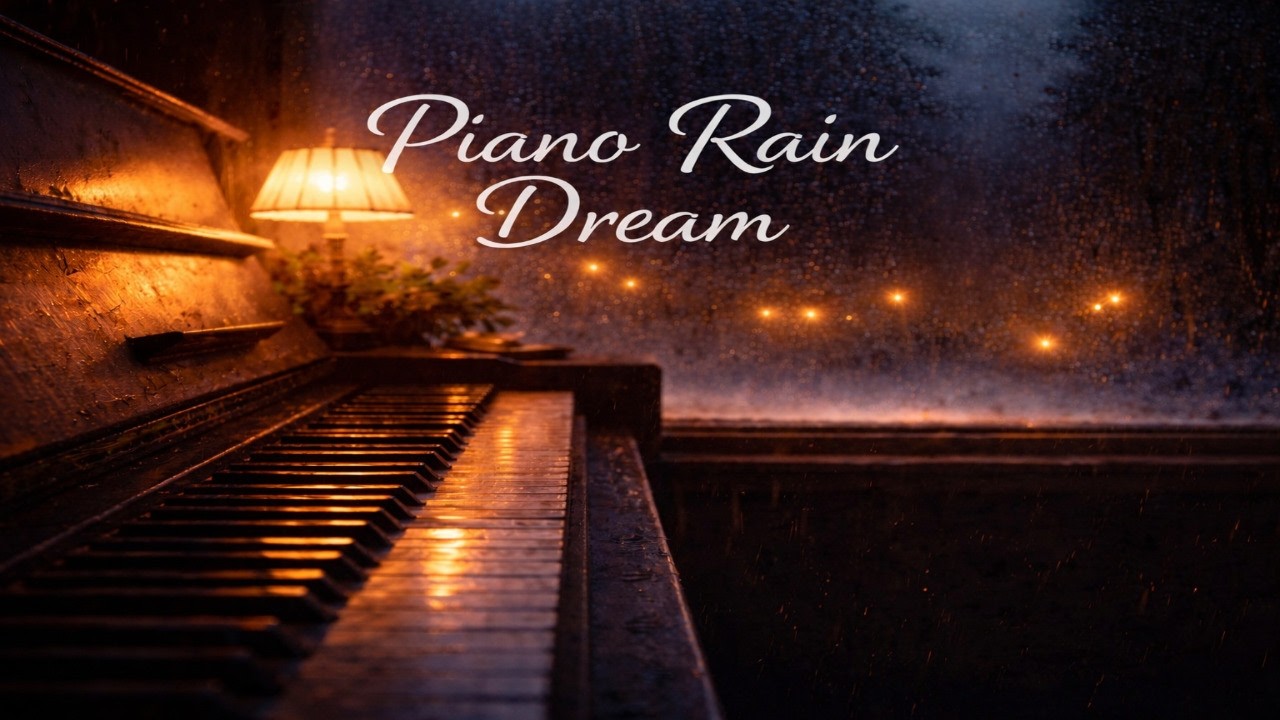 Midnight Rain on Soft Piano 🌧️ 4 Hours of Deep Sleep Music (No Vocals, Seamless Loop)