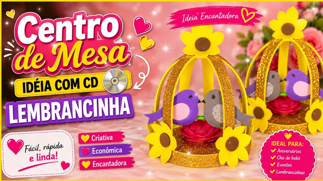 COMO fazer GAIOLA DECORATIVA de EVA *centro de mesa Jardim encantado #arteemeva #jardimencantado