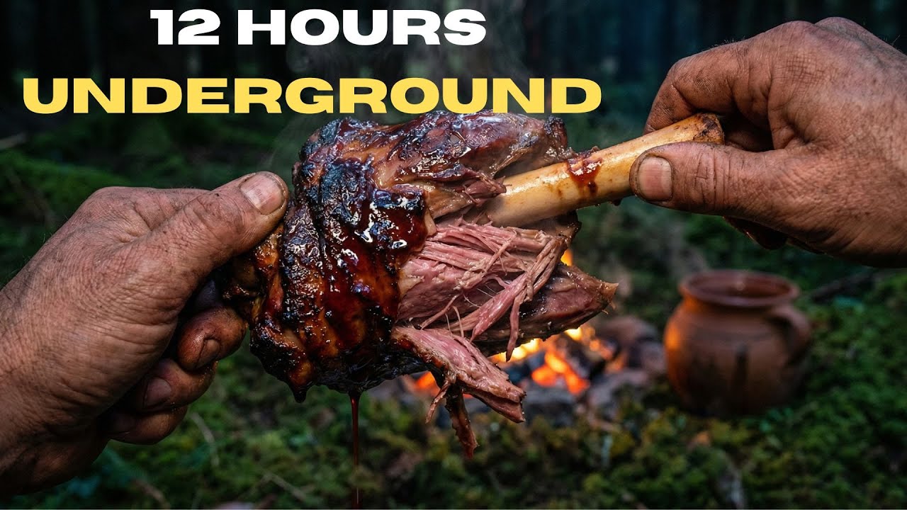 The Secret to Melt in Your Mouth Lamb Ancient Pit Cooking - Satisfying Cooking Sounds