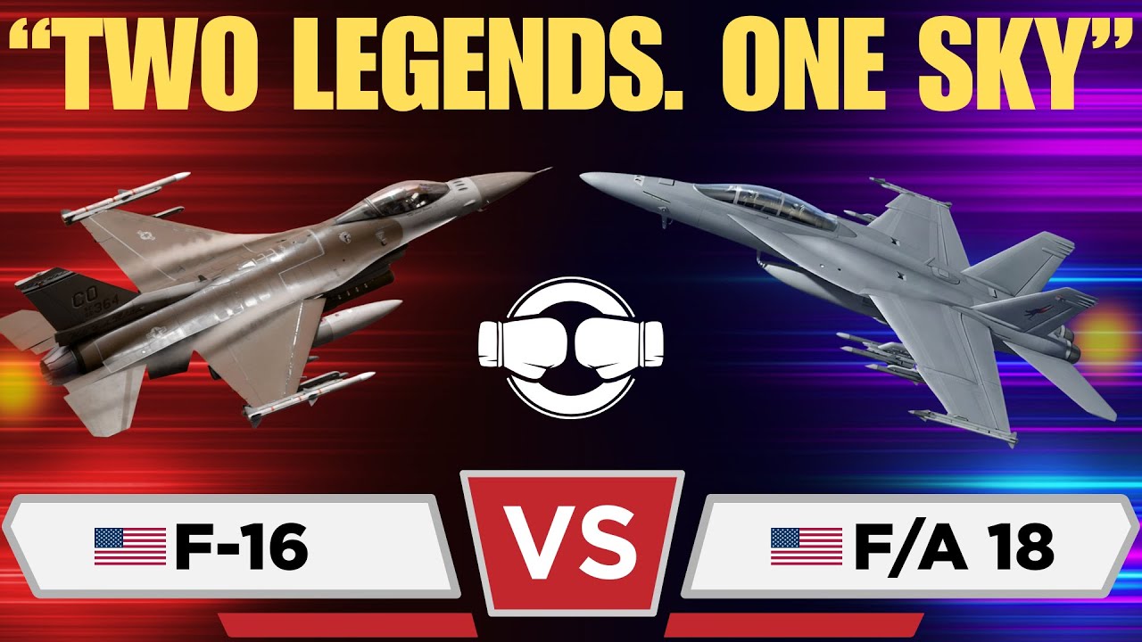 F-16 vs F/A-18 Super Hornet 🔥 Light Fighter vs Naval Beast | Full Jet Comparison.