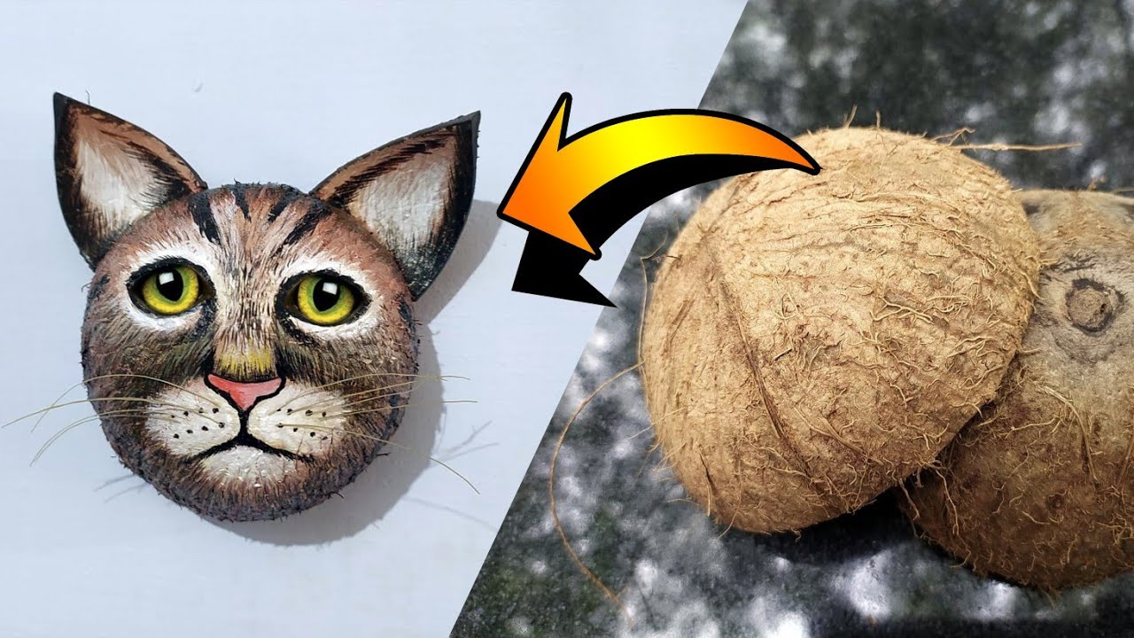 Coconut Shell Craft Ideas/Coconut shell Painting ideas