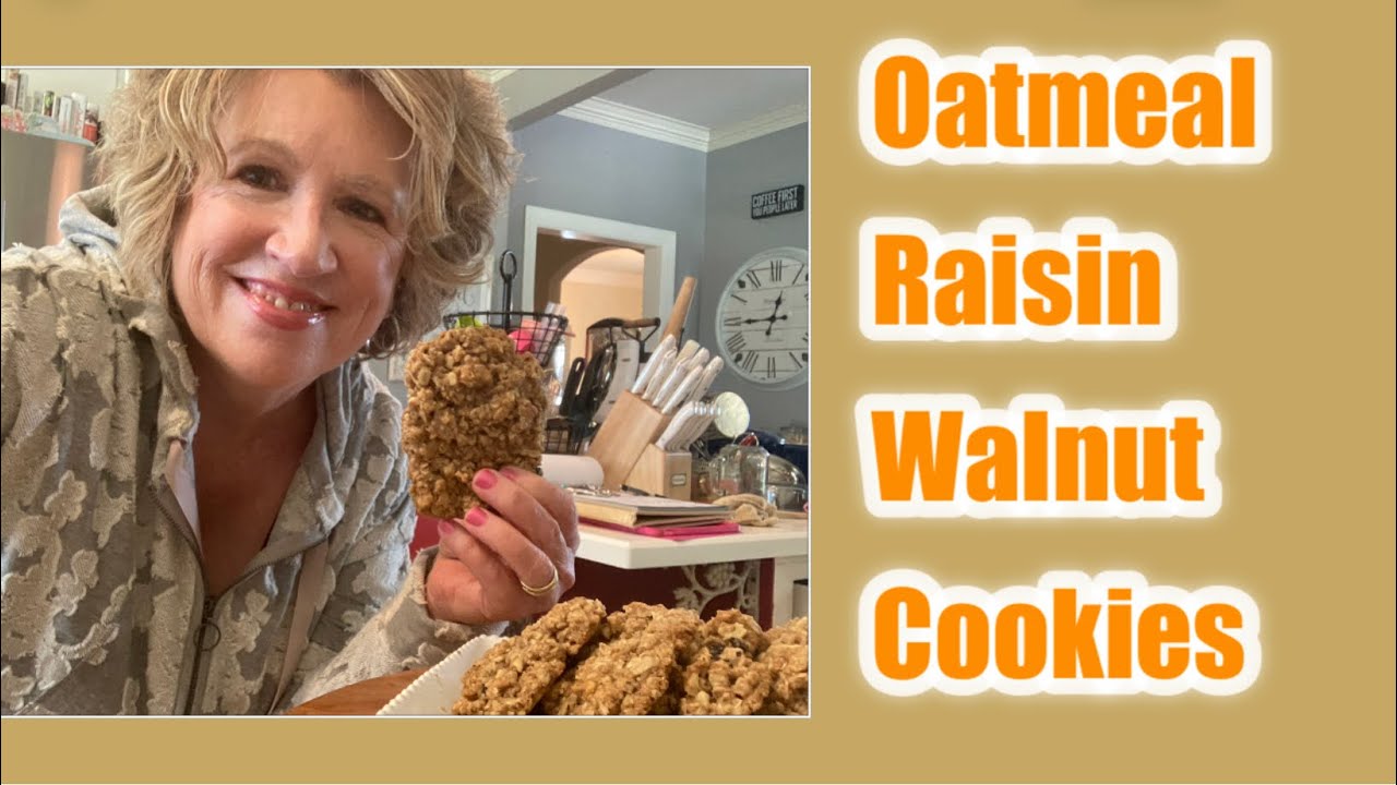 Homemade Giant Oatmeal Raisin Walnut Cookies! Simple & Delicious!