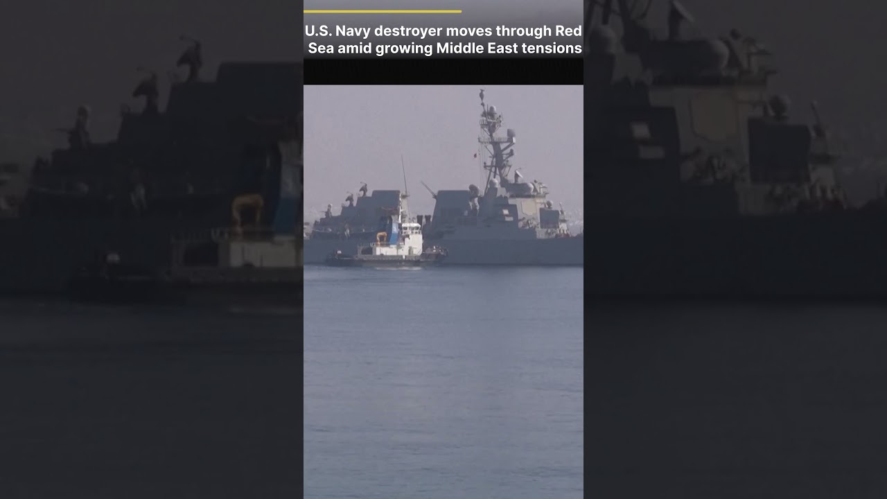 BREAKING NEWS: U.S. Navy Destroyer Moves Through Red Sea Amid Rising Iran Tensions | DRM News | AH14