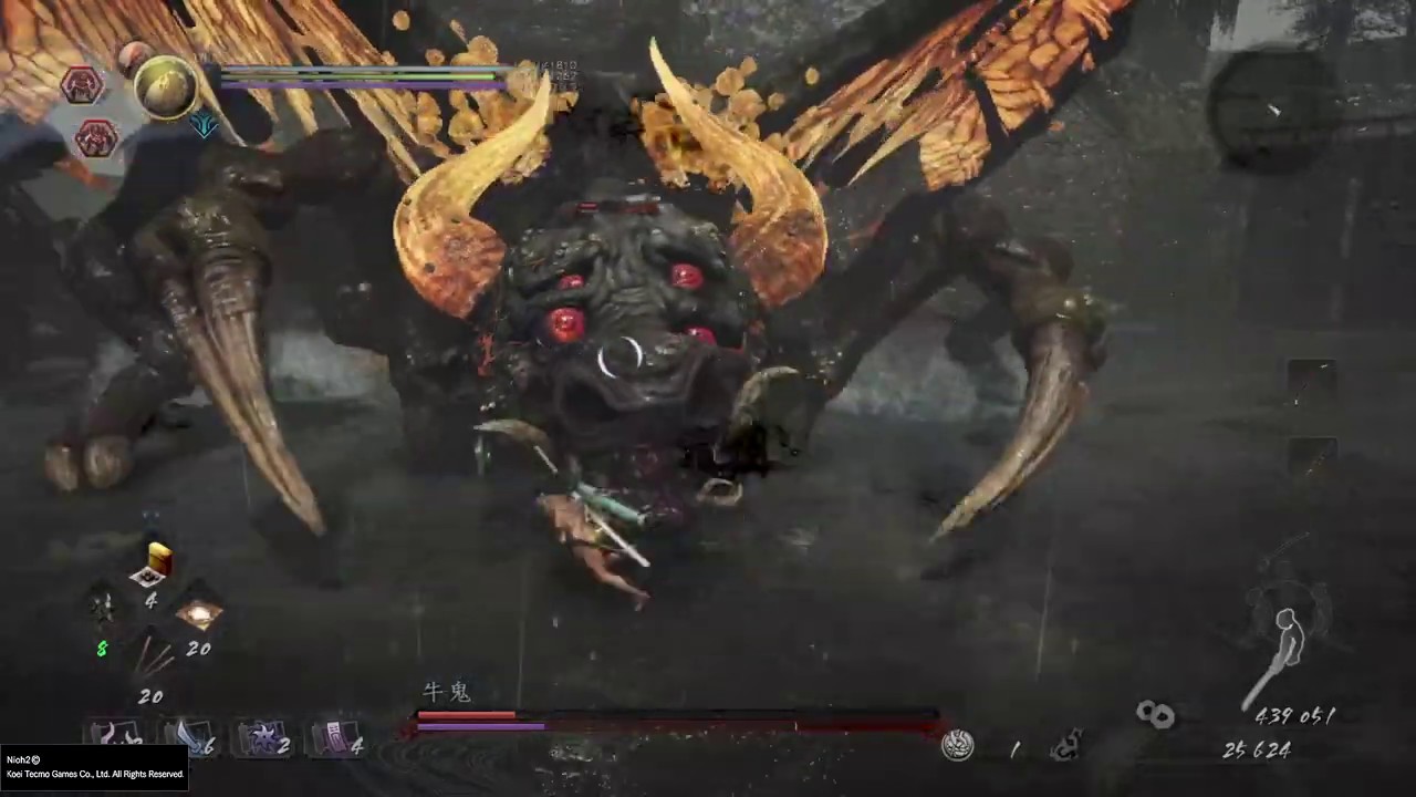 仁王2 NIOH2 牛鬼 不穿裝 無傷 太刀 No Damage