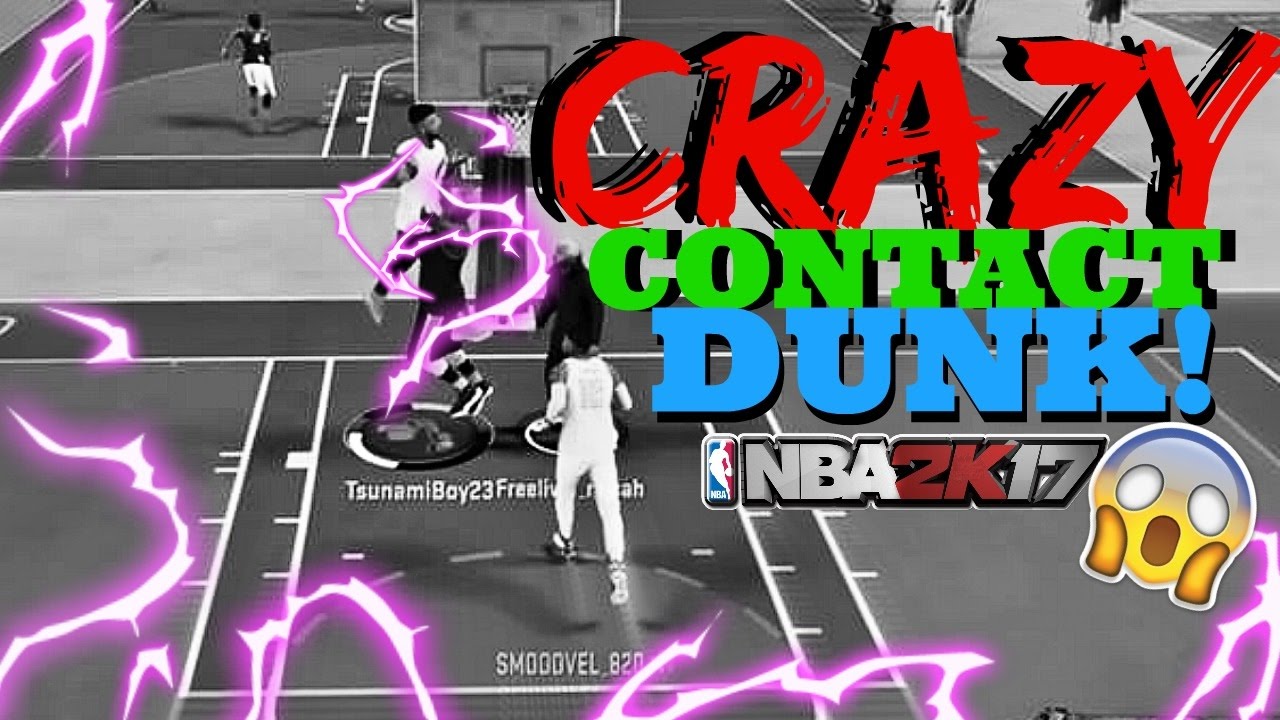 CRAZIEST CONTACT DUNK NBA 2K17 MYPARK IM THE GOAT SLASHER (SLASHER DEMIGOD GAMEPLAY)