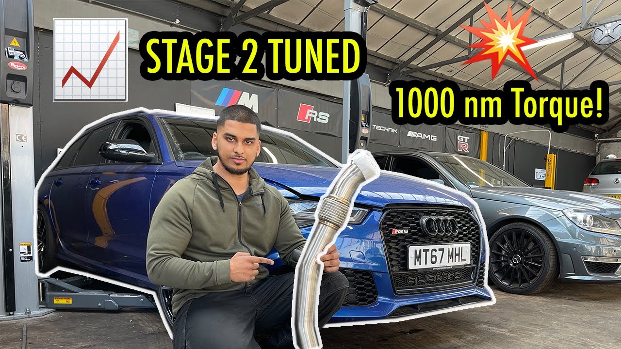 MY AUDI RS6 GETS TUNED TO STAGE 2 ! | SAVAGE POPS AND BANGS | DOWNPIPES INSTALL | I GET PULLED OVER!