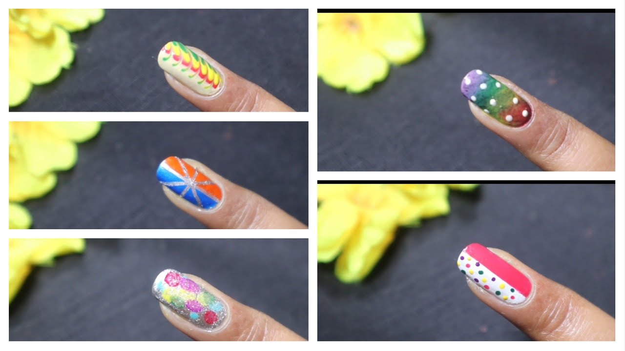 Holi special 🫟💅art/nail art for beginners/nail art home/simple and easy nail art