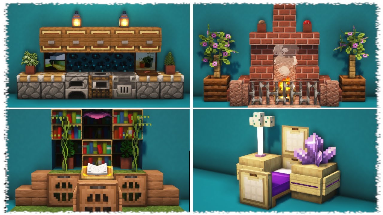Minecraft: 20 Build Hacks + Interior Design Ideas!