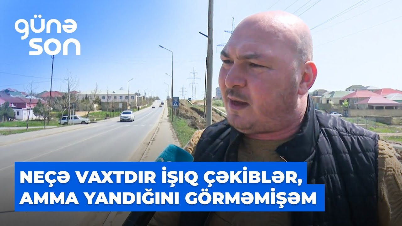 Günə son | Mehdiabad qəsəbəsində sakinlər yolun işıqsız qalmasından şikayətləndi