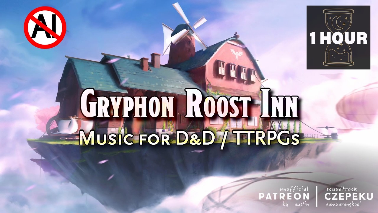 [1 HOUR] Haven in the Clouds | Gryphon Roost Inn | D&D / TTRPG Music (No AI)