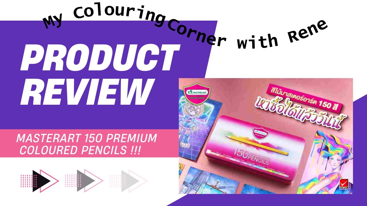 Review, Swatch and Test of the Master Art 150 Coloured Pencils !!