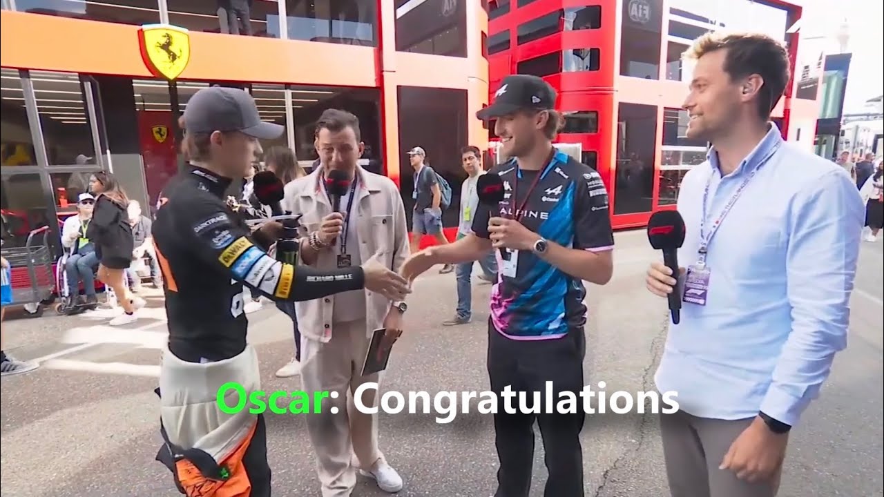 Oscar CONGRATULATING Jack Doohan on making it to F1