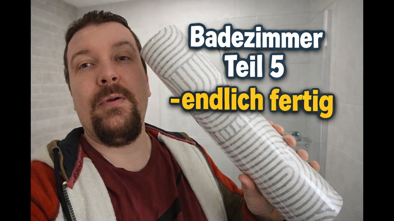 Mustertapete mit Rapport - Endlich wird das Badezimmer 