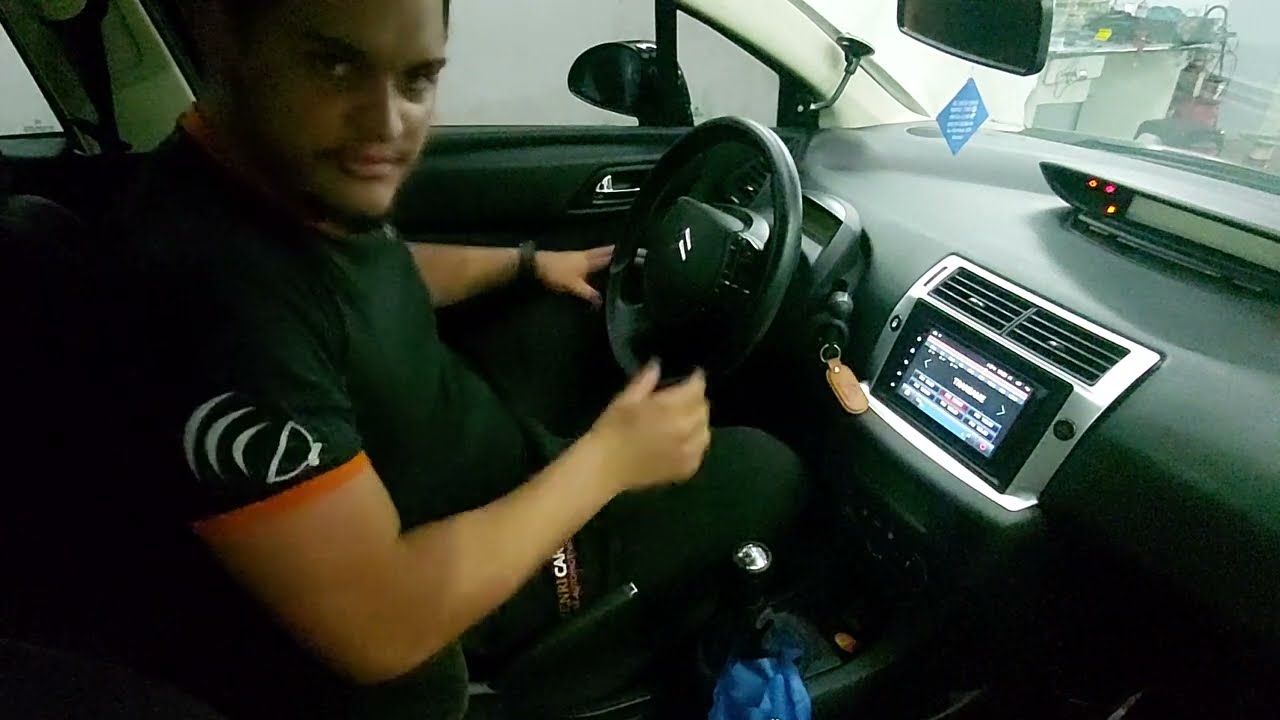 Instalação de central multimídia no Citroen C4 , C4 Pallas , do começo ao fim , vídeo completo