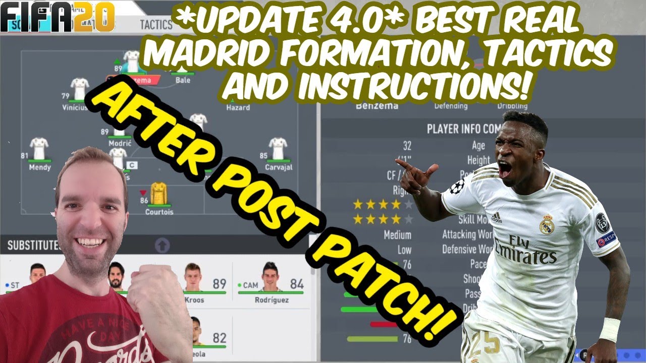 *UPDATE 4.0* FIFA 20 BEST REAL MADRID Formation, Tactics and Instructions