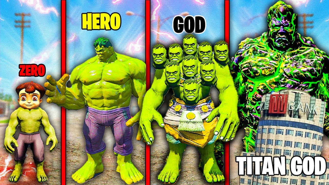 FRANKLIN Upgrading ZERO To GOD GREEN TITAN Hulk in GTA 5
