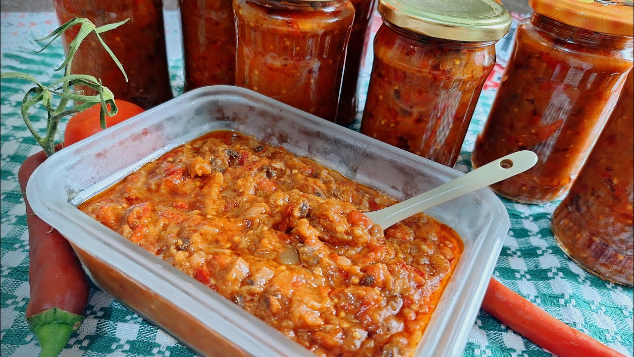 Zacuscă de vinete cu ciuperci!