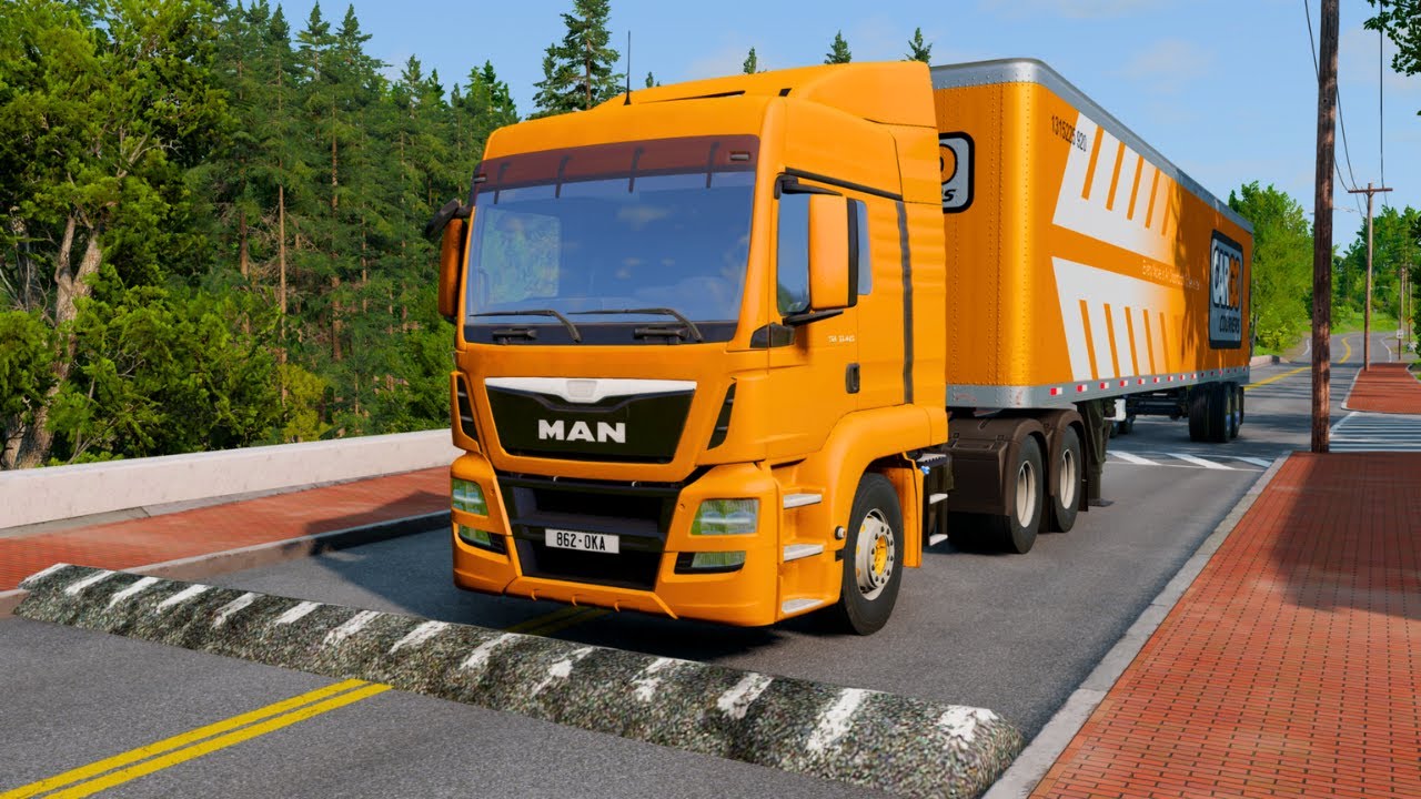 🔴Trucks Vs Speed Bumps - BeamNG.Drive