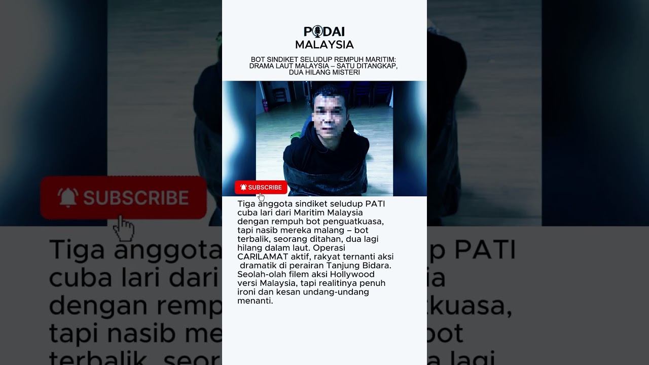 Bot Sindiket Seludup Rempuh Maritim: Drama Laut Malaysia &ndash; Satu Ditangkap, Dua Hilang Misteri