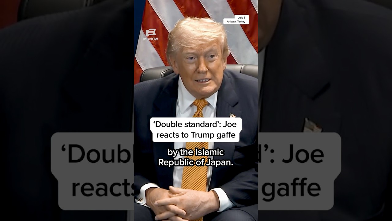 'Double standard': Joe reacts to Trump gaffe